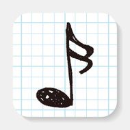 music note doodle N4