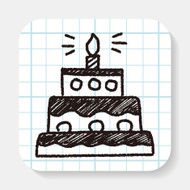 doodle birthday cake
