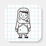 arab woman doodle