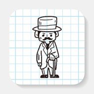 gentleman doodle