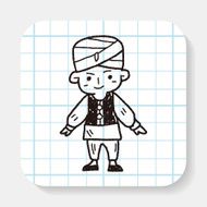 indian people doodle