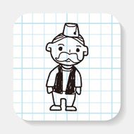 indian old man doodle