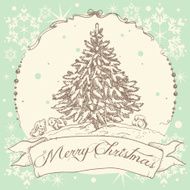 Vintage Christmas card design
