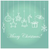 Vintage Christmas card design N3