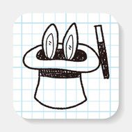 magic rabbit doodle drawing N2