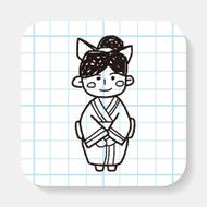 Japanese woman doodle