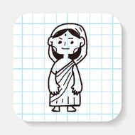 Indian woman doodle