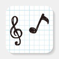 music note doodle drawing N3