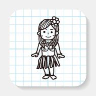 hawaii dancer doodle