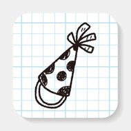 doodle party hats