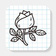 doodle flower rose