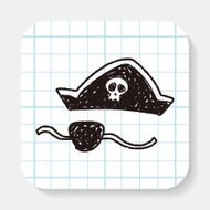 pirate hat and mask doodle