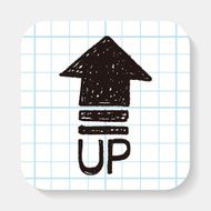 up arrow doodle