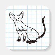 cat doodle drawing N2