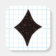 poker diamond doodle