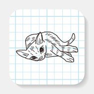 cat doodle drawing N5