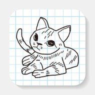 cat doodle drawing N6