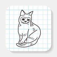 cat doodle drawing N7