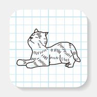 cat doodle drawing N8