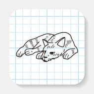 cat doodle drawing N14