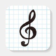 music note doodle drawing N4