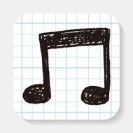 music note doodle drawing N5