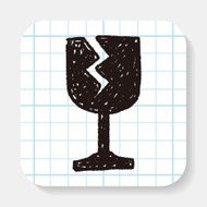 fragile glasses doodle