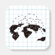 globe social doodle