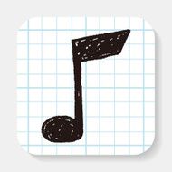 music note doodle drawing N6
