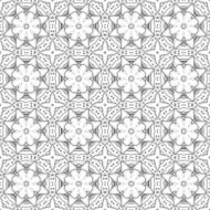 Vector Seamless Vintage Black and White Lace Pattern N17