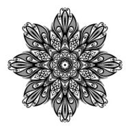 Vector Beautiful Deco Black Mandala N32