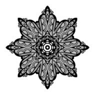 Vector Beautiful Deco Black Mandala N37