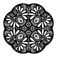 Vector Beautiful Deco Black Square N13