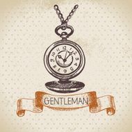Sketch gentlemen accessory Hand drawn men illustration N11