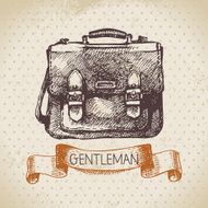 Sketch gentlemen accessory Hand drawn men illustration N12