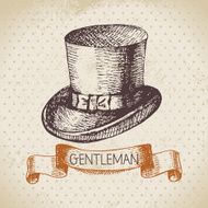 Sketch gentlemen accessory Hand drawn men illustration N14