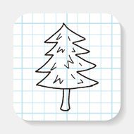 Christmas tree doodle drawing N4