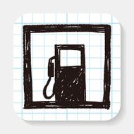 Petrol gas station doodle