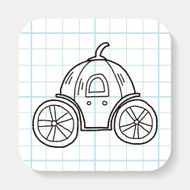 Pumpkin carriage doodle