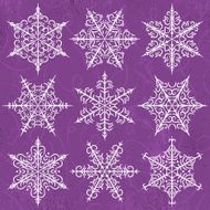 Purple background with snowflakes vector