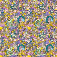 doodle funny seamless pattern N2