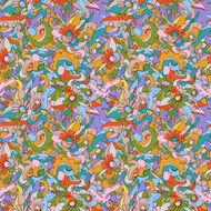 doodle funny seamless pattern N3