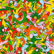 doodle funny seamless pattern N7