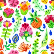 Vector Illustration with original floral background