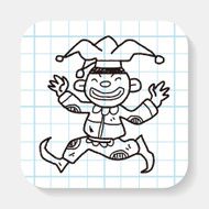 clown doodle drawing N2