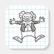 clown doodle drawing N3