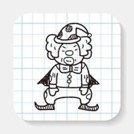 clown doodle drawing N5