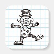 clown doodle drawing N8
