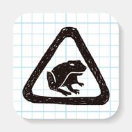 frog sign doodle
