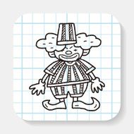 clown doodle drawing N13